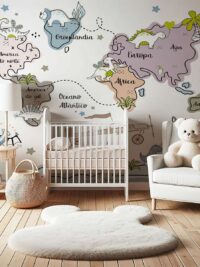 Painel de Parede Mapa Mundi - 00096BPD2098
