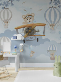 Painel de Parede Aviador e Balão - 001245PD874