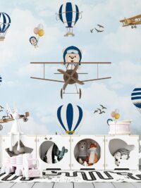 Painel de Parede Aviador e Balão - 001293PD887