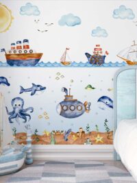 Painel de Parede Mar e Fundo do Mar - 001418PD2259