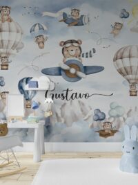 Painel de Parede Aviador e Balão- 001523PD910